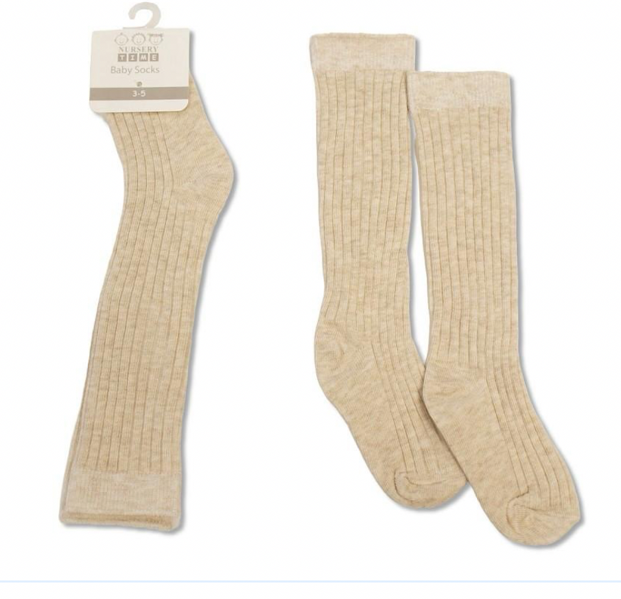 Taupe Boys Knee Socks.