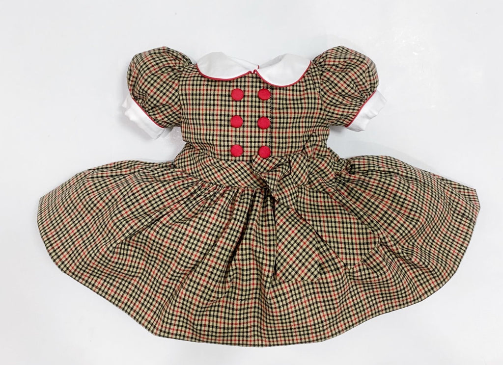 Brown Old Money Burberry Inspired Classic Frock.