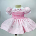 Pink “Lulu” Handsmocked Frock.