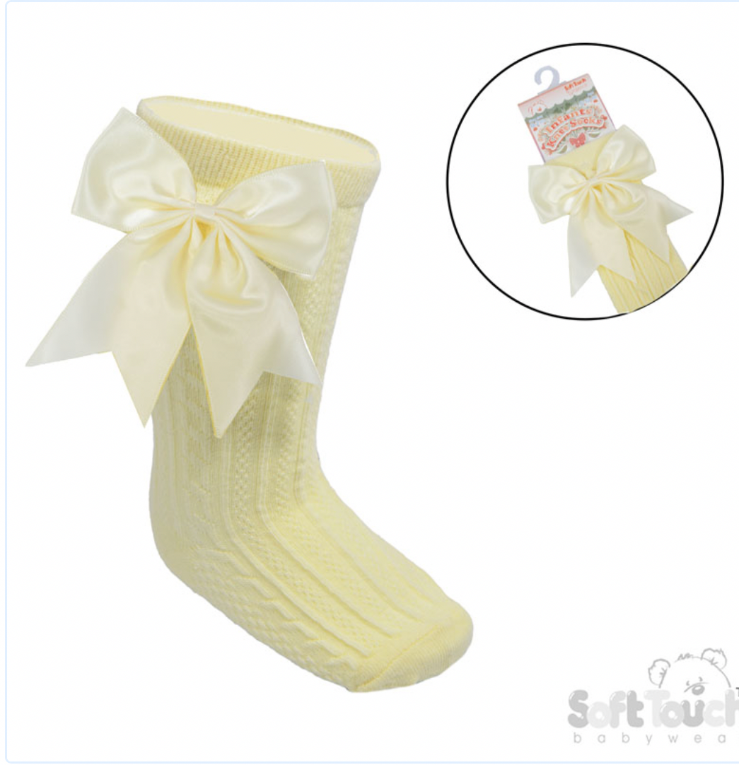 Lemon Bow Knee Socks.