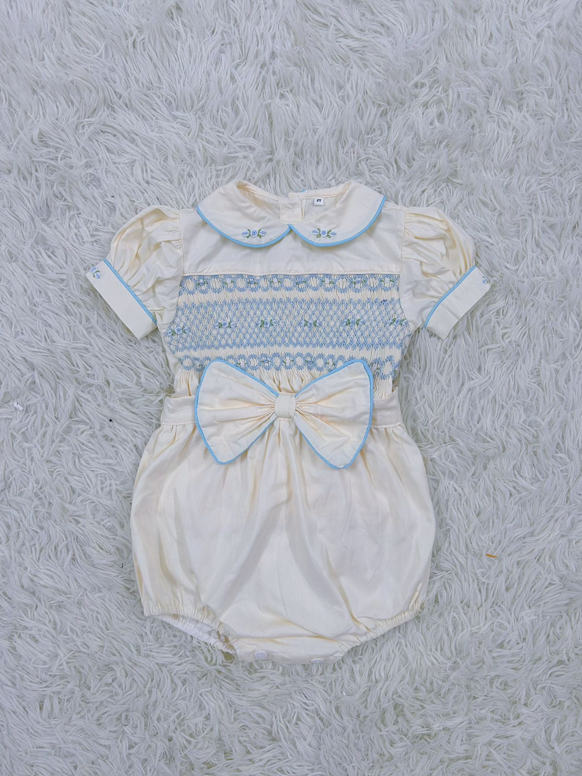 “Josie” Handsmocked Romper