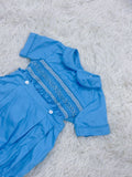 Blue “Frankie” Handsmocked Suit