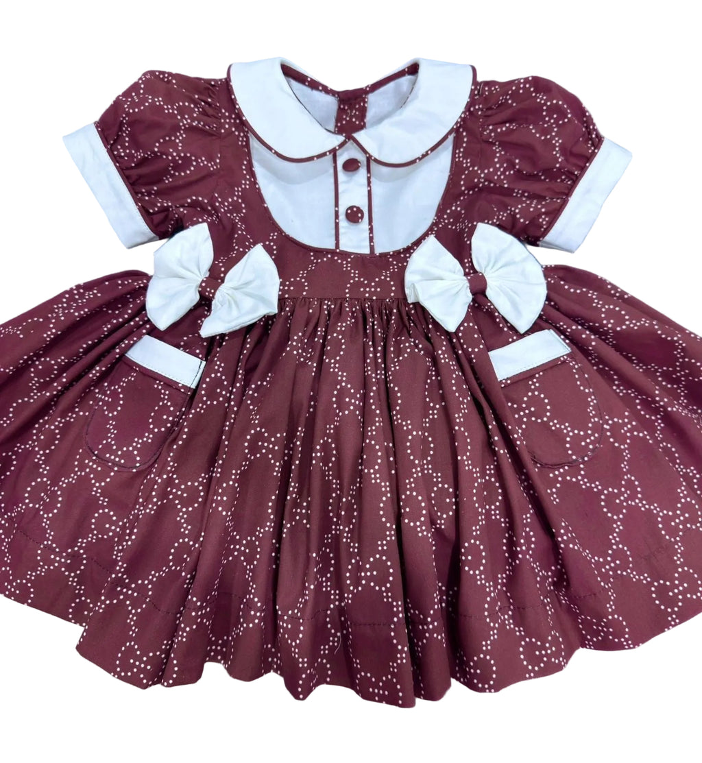 Burgandy GG inspired Classic Bows and Bloomers. ( End of September beginning of October Delivery)
