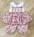 Pink Daisy Duck handsmocked Pyjamas.