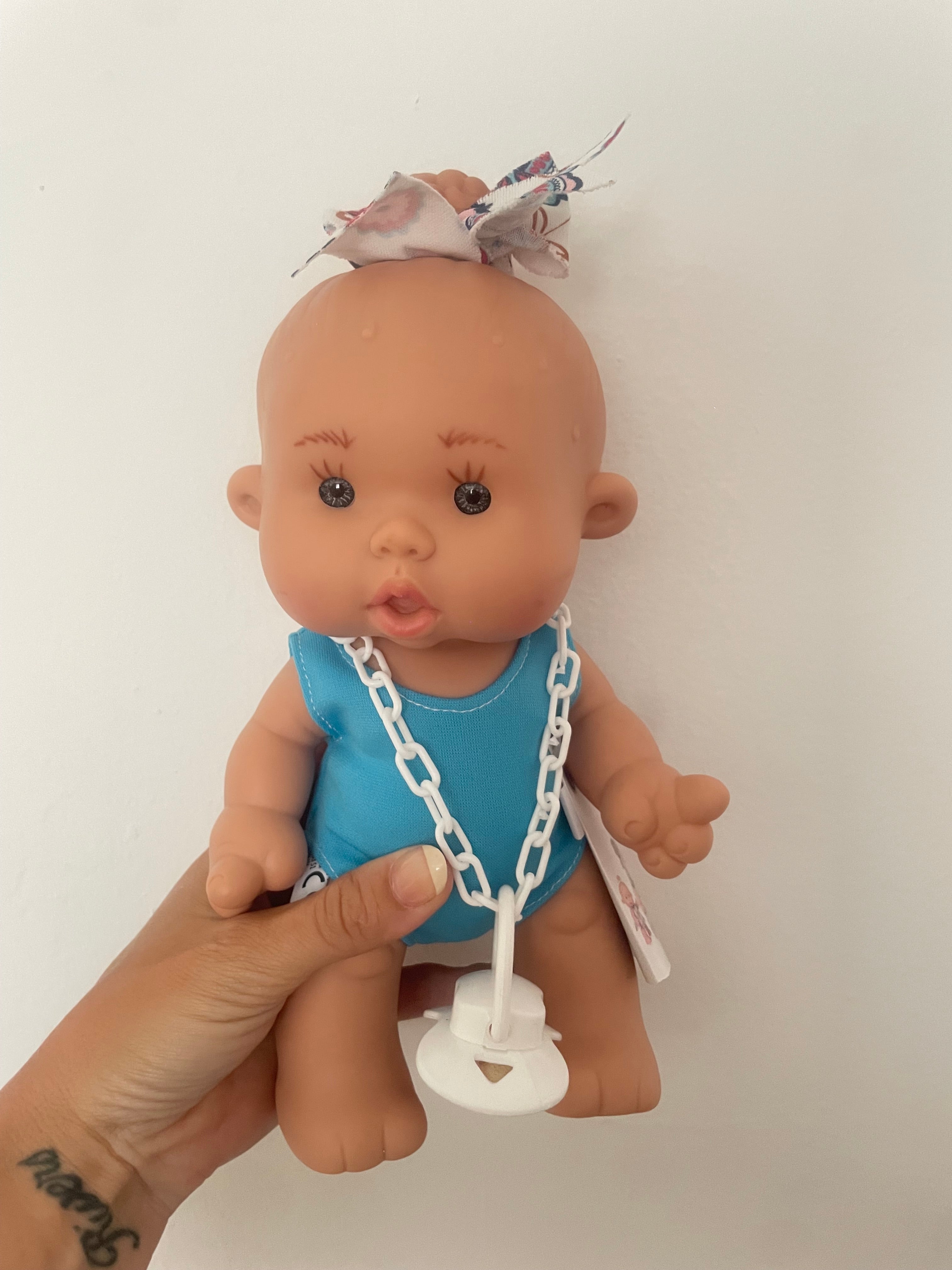 Spanish Girl Blue Swim suit Dolly. 26cm