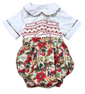 Smocked Santa Suit ( 2years comes with longer shorts?