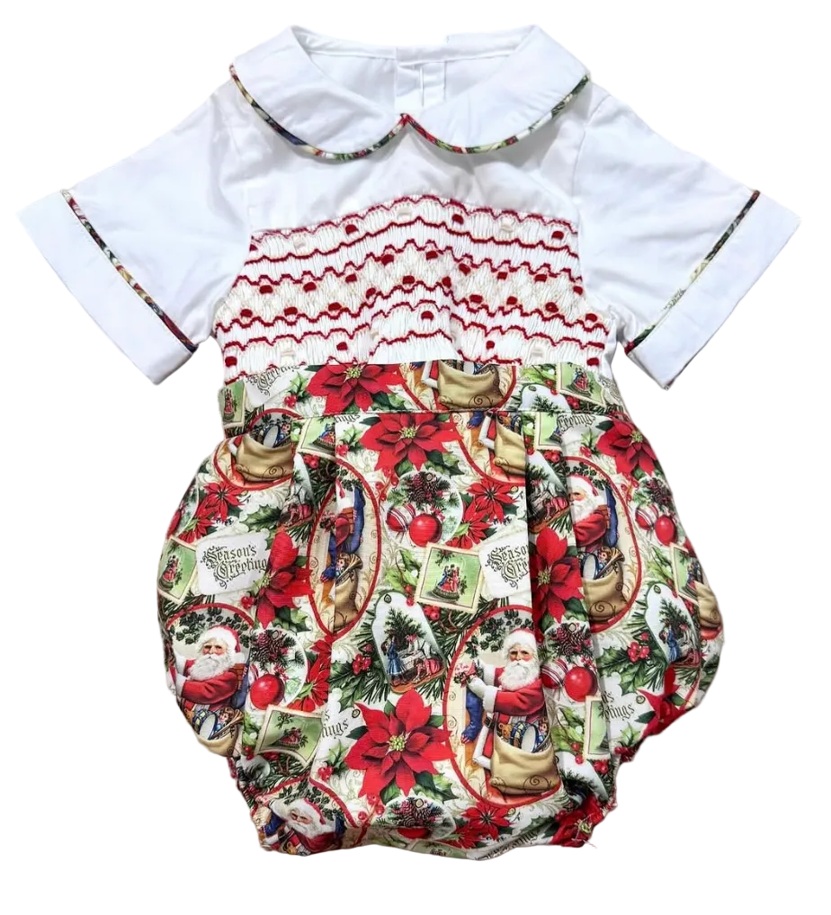 Smocked Santa Suit ( 2years comes with longer shorts?