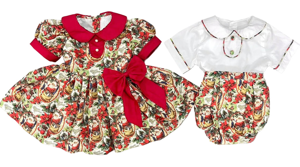 Red vintage Santa Boys classic suit. ( End of July delivery)