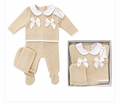 Baby Spanish Three Piece Boxed Set. Beige.