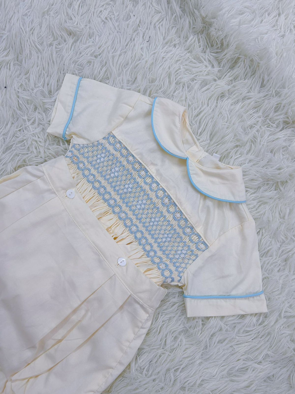 “Joseph” Handsmocked Suit