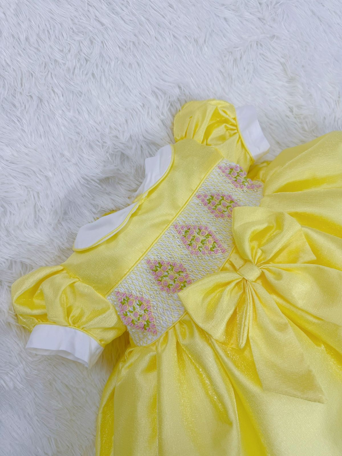 Easter Lemon Shimmer Smock
