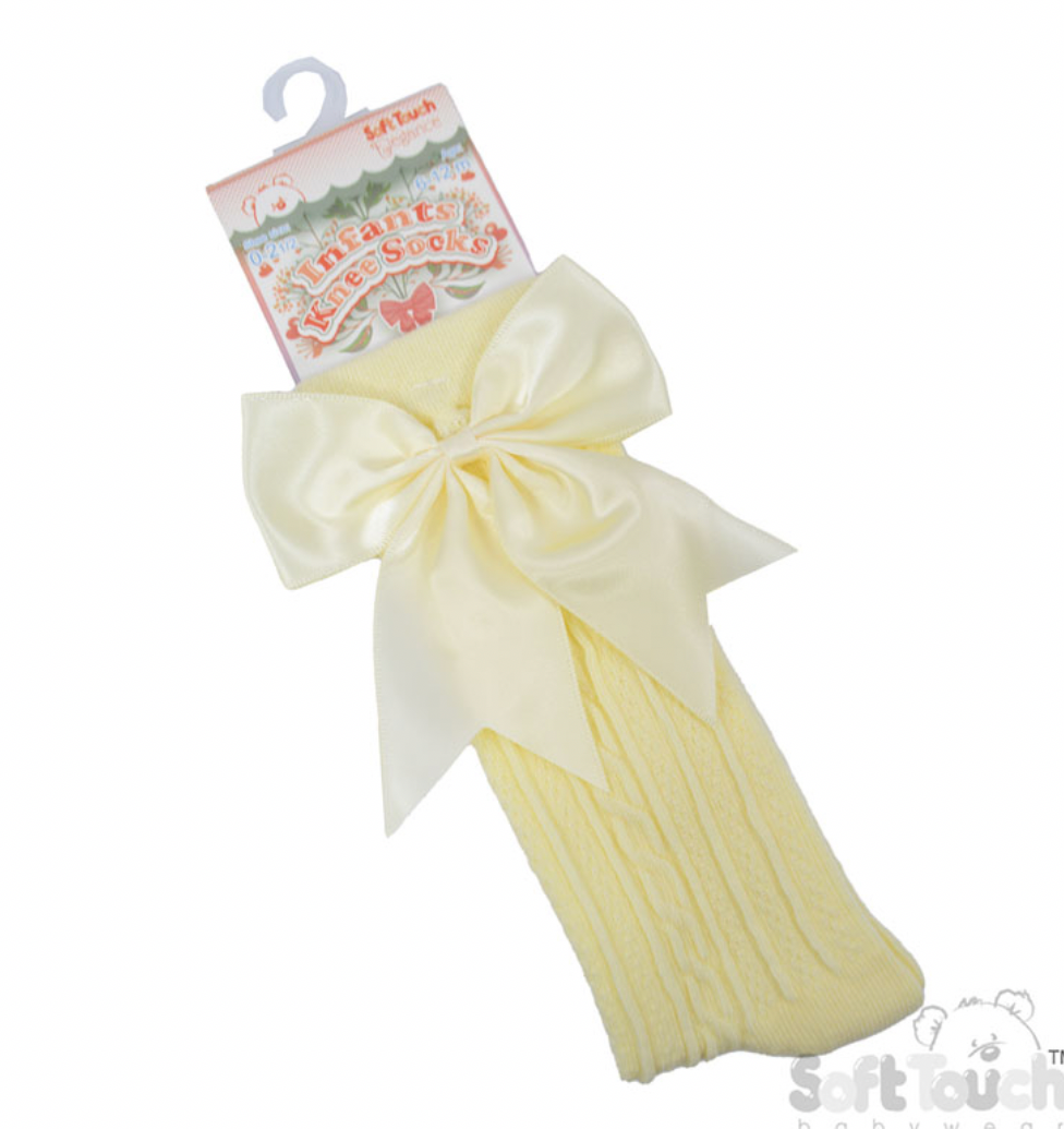 Lemon Bow Knee Socks.