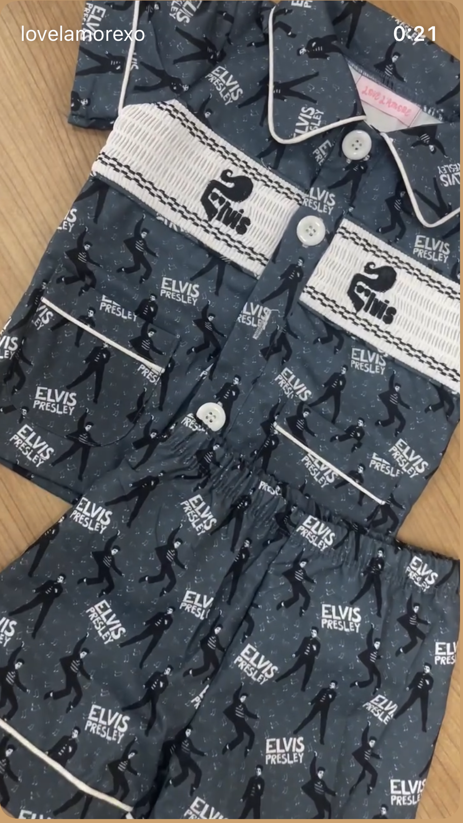 “Elvis” Smocked Pyjamas