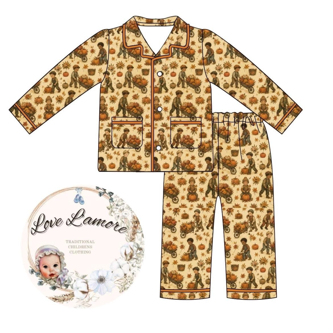 Fall/Halloween Boys Pyjamas (Deposit based) Please see second picture for details and read description.