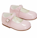 Pink Scollop Patent Shoes.