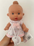 Spanish popcorn pink polka dot dolly. 21cm