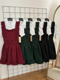 Girls Luxury school pinafore dress with blouse.