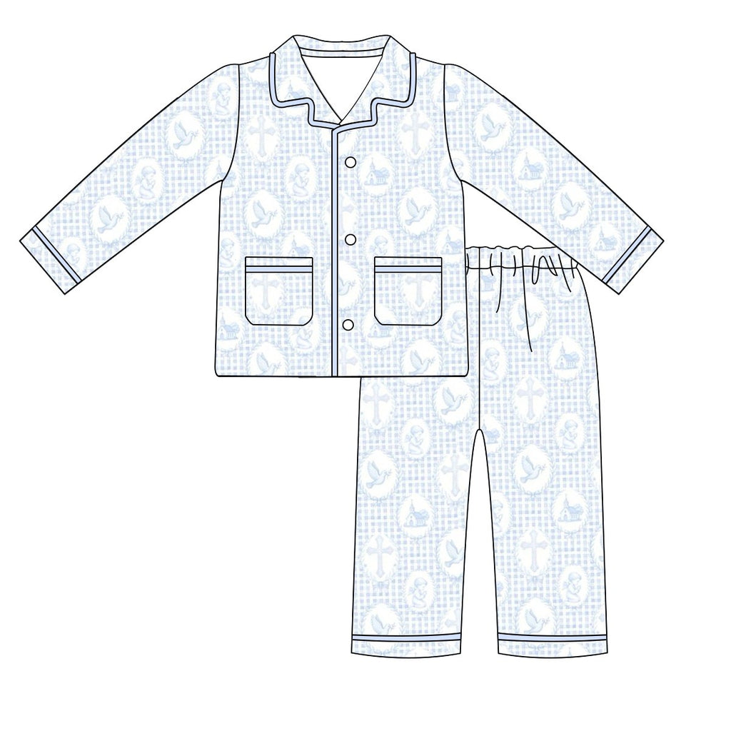 Boys Baby Blue “Holy” Classic Pyjamas.