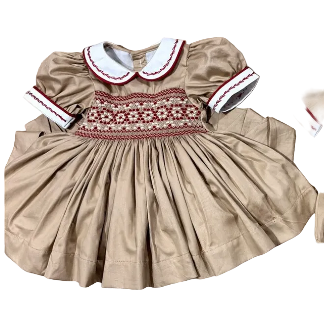 Gingerbread Frock Headband and Bloomers.