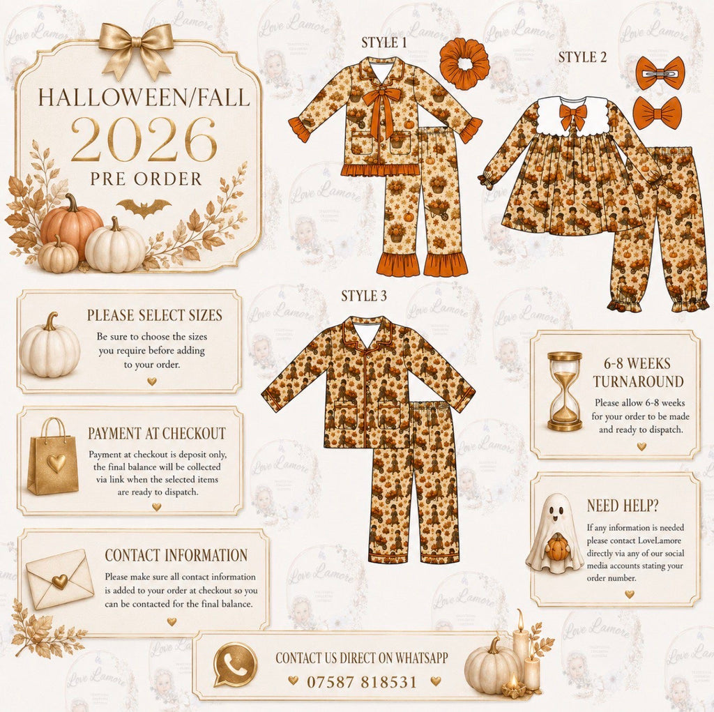 Fall/Halloween Boys Pyjamas (Deposit based) Please see second picture for details and read description.