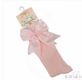 Pink Bow Knee Socks.