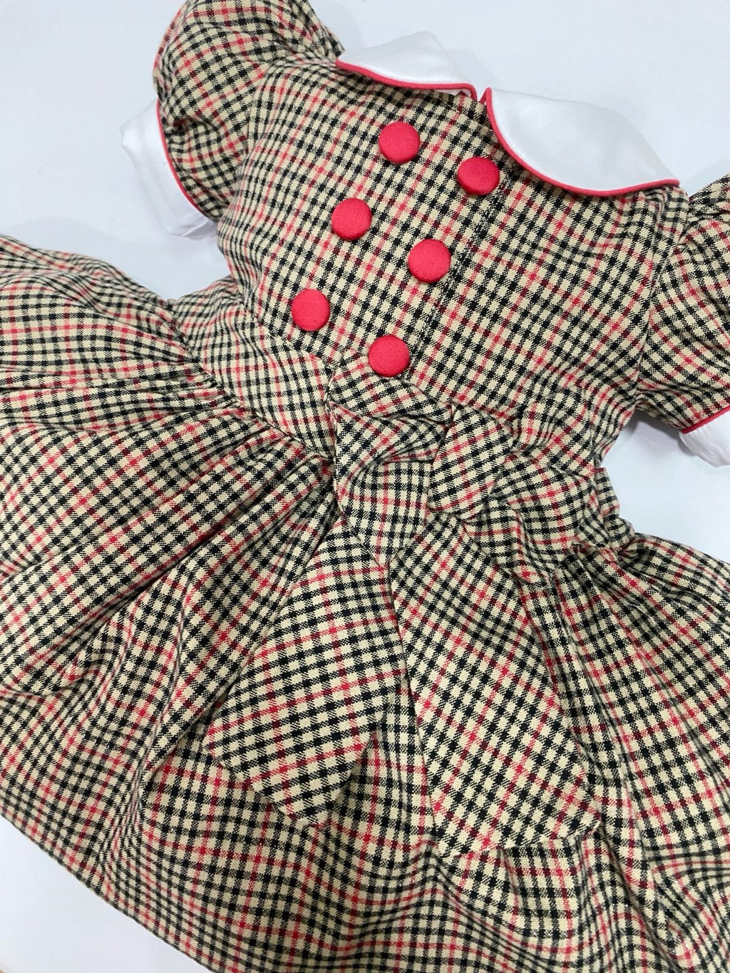 Brown Old Money Burberry Inspired Classic Frock.
