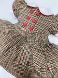 Brown Old Money Burberry Inspired Classic Frock.