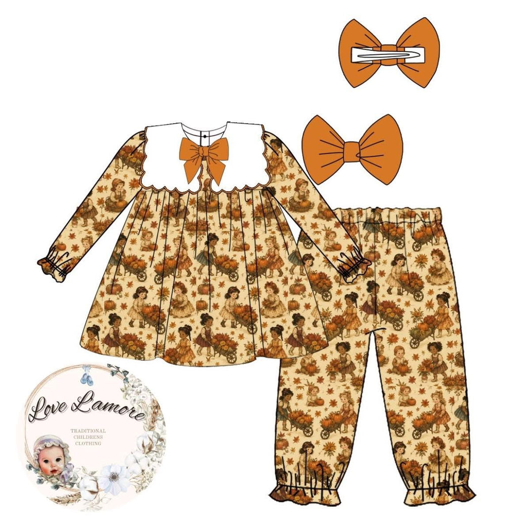 Fall/Halloween Girls Pyjamas (Deposit based) Please see second picture for details and read description.