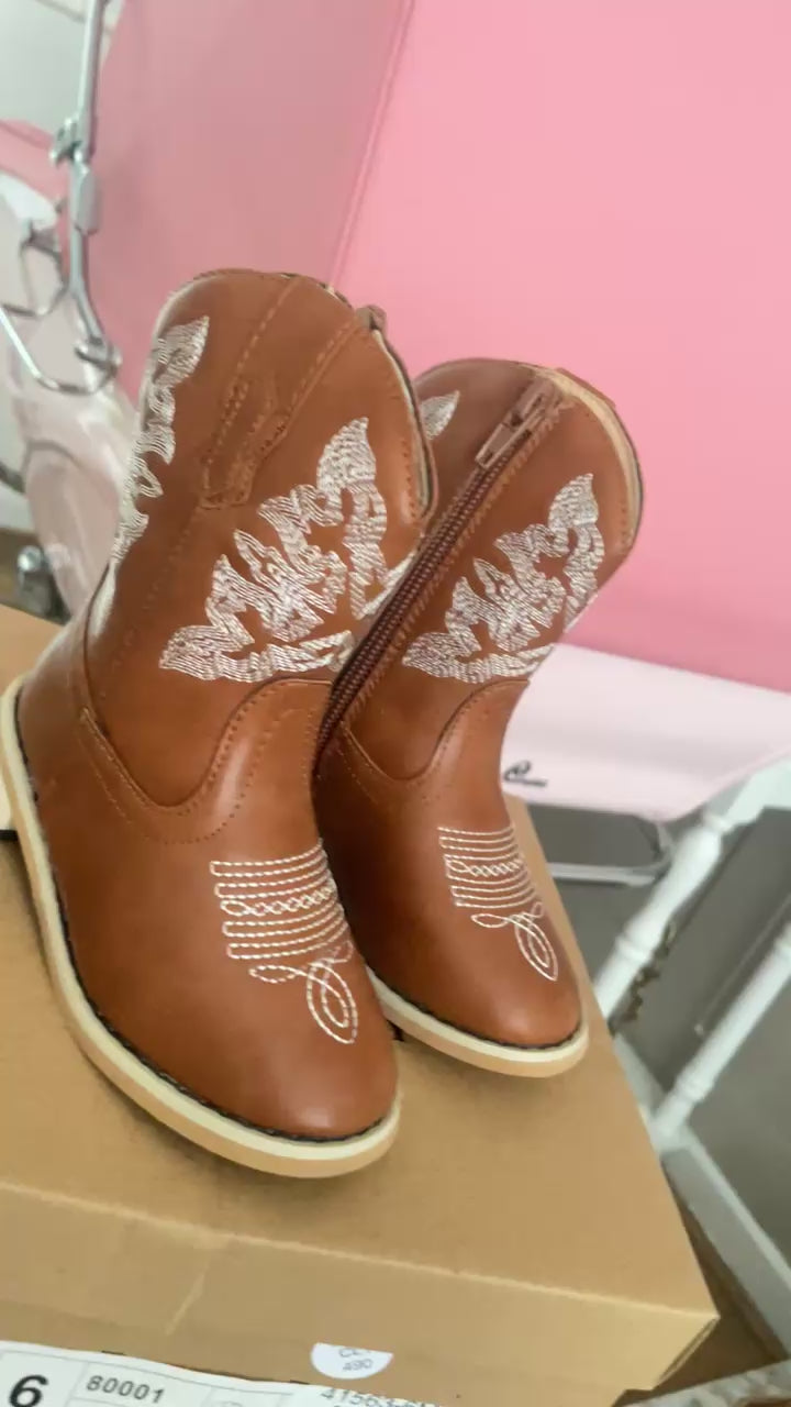 Western Boots - Unisex Tan