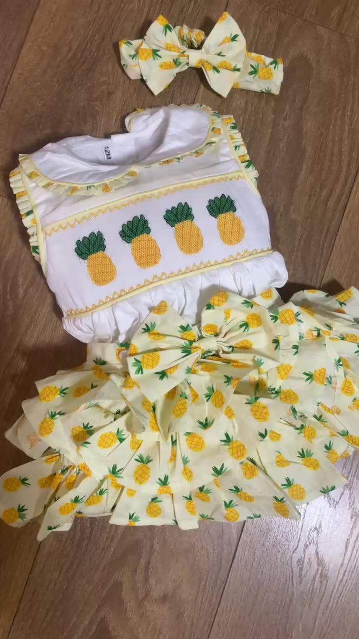 Yellow Pineapple “Pina Colada” two piece.